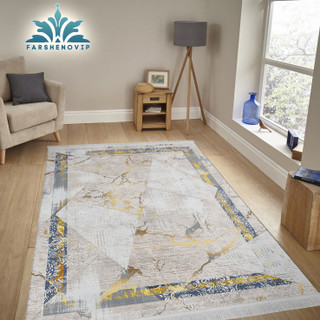 مخمل فرش کالکشن مدرن کدM102طرح سنگ