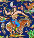 مخمل فرش شکارگاه پارسی سورمه ای