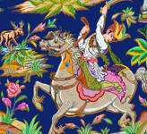 مخمل فرش شکارگاه پارسی سورمه ای