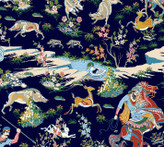 مخمل فرش شکارگاه قصر ایرانیان سورمه ای