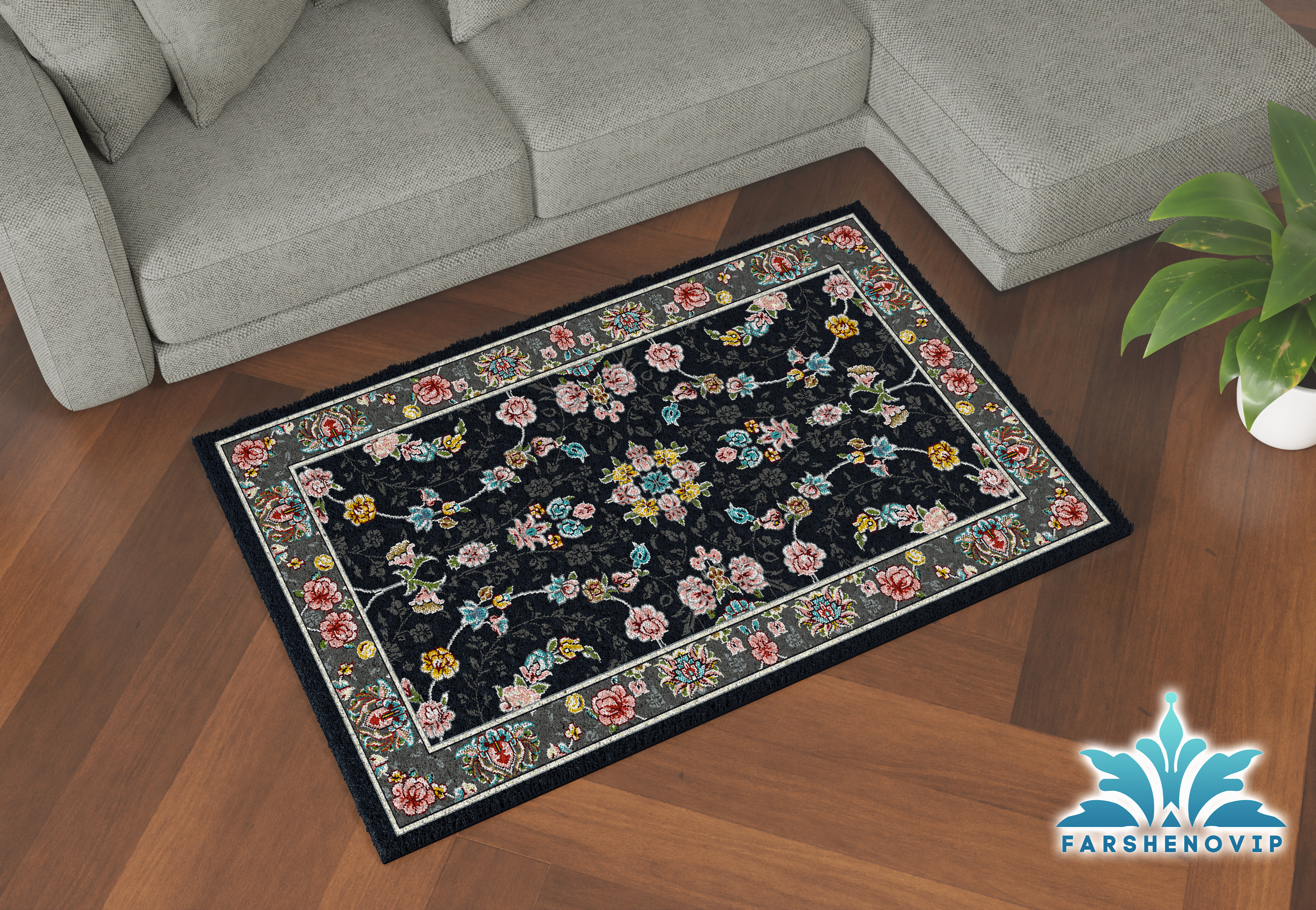 مخمل فرش کالکشن پادری کد PA2069